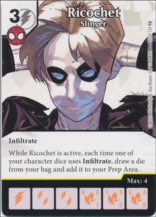 Marvel Dice Masters Guardians of the Galaxy  card 105 Ricochet: Slinger 