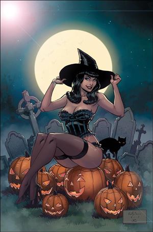 Bettie Page Halloween Special issue 2019-D Reilly Brown Metal Cover
