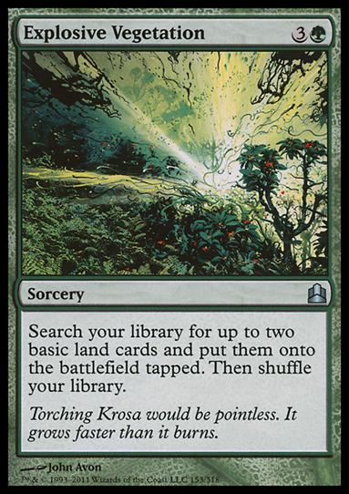Magic the Gathering: Commander (Base Set) card 153 Explosive Vegetation