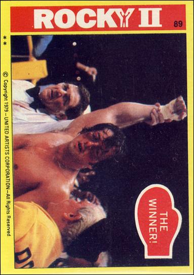 Rocky II (Base Set) card 89 The Winner!