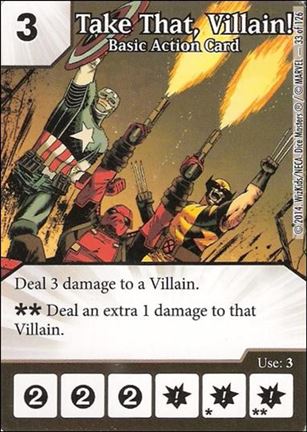 Marvel Dice Masters Uncanny X-Men  card 33 Take That, Villain!: Basic Action Card