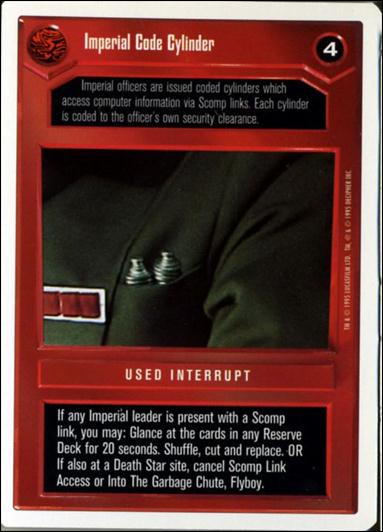 Star Wars: Premiere Unlimited (Base Set) card 112 Imperial Code Cylinder
