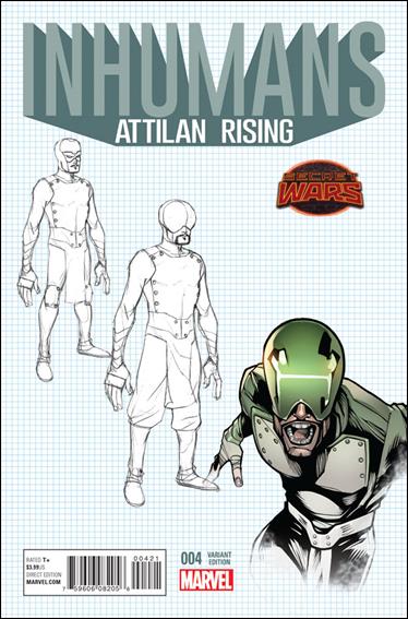 Inhumans: Attilan Rising issue 4-B Dave Johnson 1:25 Design Cover