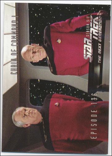 Star Trek: The Next Generation - The Episode Collection Season Six (Base Set) card 565 Chain of Command Part I, Episode 136A