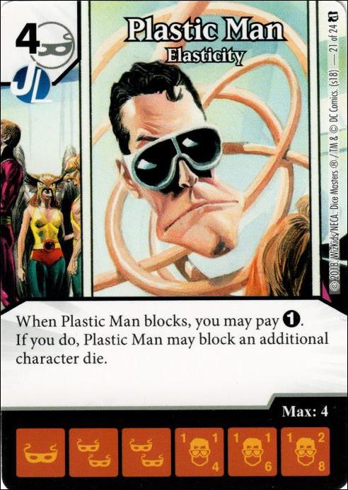 DC Comics Dice Masters Doom Patrol card 21 Plastic Man: Elasticity