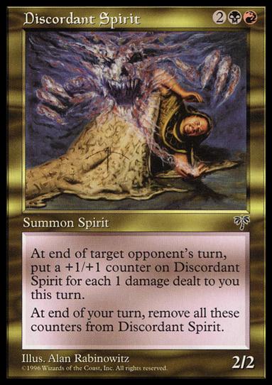 Magic the Gathering: Mirage (Base Set) card 261 Discordant Spirit