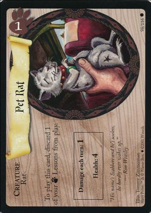 Harry Potter (Base Set) card 98 Pet Rat