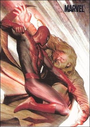 Marvel Heroes and Villains (Silver Foil Parallel Base Set) card 4 Spider-Man vs Kaine