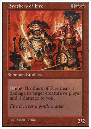 Magic the Gathering: 5th Edition (Base Set) card 214 Brothers of Fire