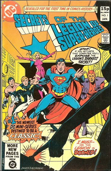 Secrets of the Legion of Super-Heroes issue 1-B UK Price Cover