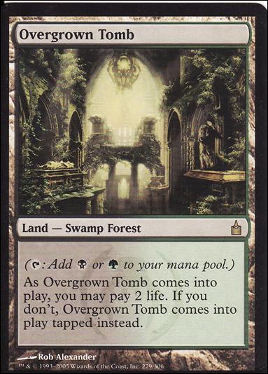 Magic the Gathering: Ravnica (Base Set)  card 279 Overgrown Tomb