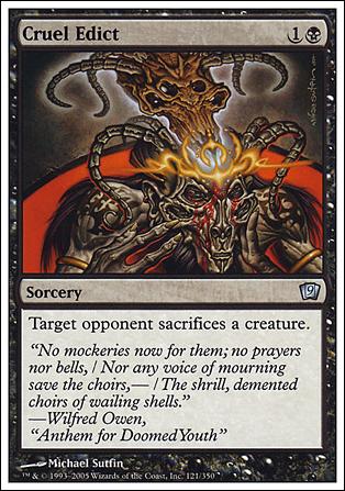Magic the Gathering: 9th Edition (Base Set) card 121 Cruel Edict
