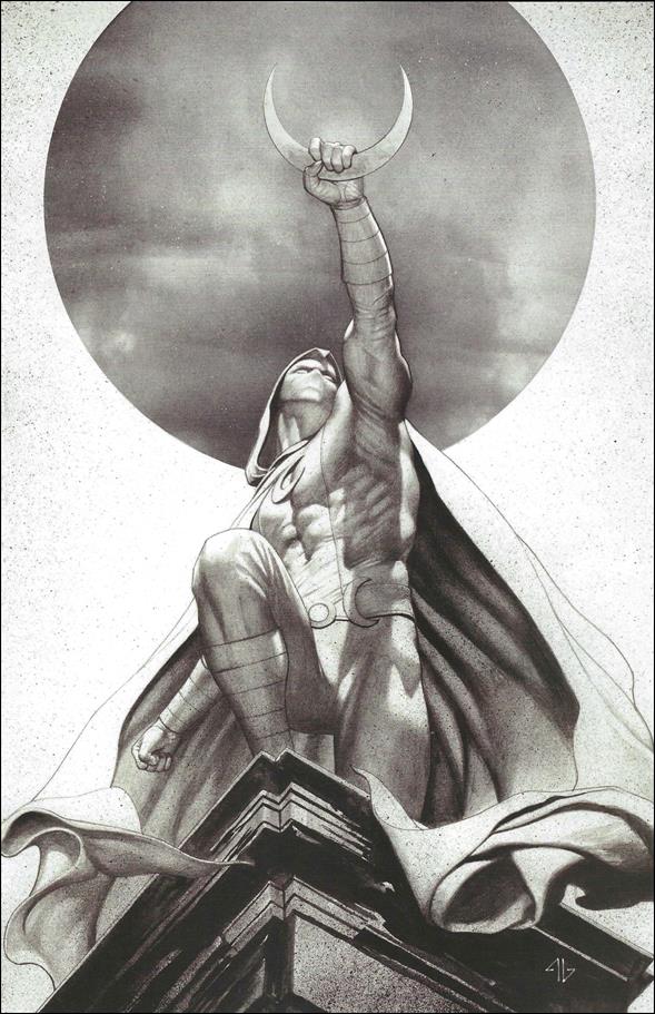 Moon Knight (2021) issue 15-D Adi Granov Trinity Comics NYCC B&W Cover 1/500