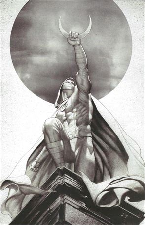 Moon Knight (2021) issue 15-D Adi Granov Trinity Comics NYCC B&W Cover 1/500