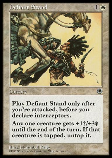 Magic the Gathering: Portal (Base Set) card 12 Defiant Stand
