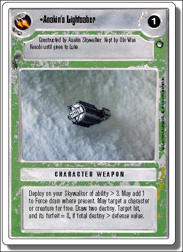 Star Wars: Hoth Revised (Base Set) card 158 Anakin's Lightsaber