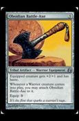 Magic the Gathering: Morningtide (Base Set) card 144 Obsidian Battle-Axe