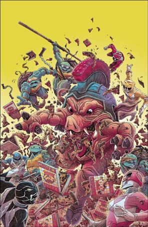 Mighty Morphin Power Rangers / Teenage Mutant Ninja Turtles III issue 1-K James Stokoe Foil Virgin 1:100 Cover