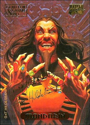 1994 Marvel Masterpieces (Gold-Foil Signature Parallel Base Set) card 71 Mandarin