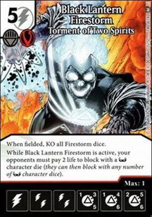 DC Comics Dice Masters World's Finest card 140 Black Lantern Firestorm: Torment of Two Spirits
