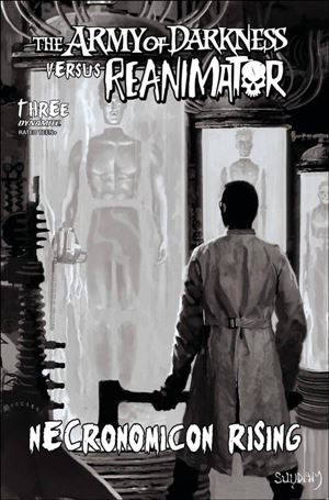 Army of Darkness vs Reanimator: Necronomicon Rising issue 3-F Arthur Suydam 1:15 B&W Cover
