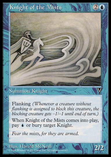 Magic the Gathering: Visions (Base Set) card 36 Knight of the Mists