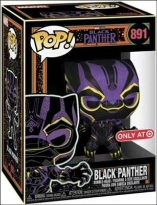 POP! Marvel figure 891 Black Panther (Blacklight) Target Exclusive