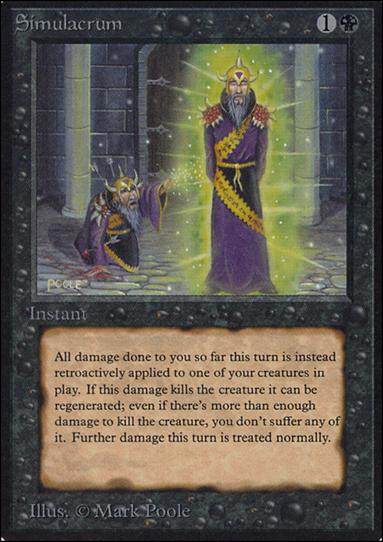 Magic the Gathering: Limited Edition Alpha (Base Set) card 128 Simulacrum