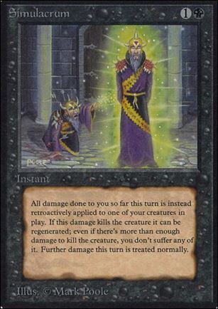 Magic the Gathering: Limited Edition Alpha (Base Set) card 128 Simulacrum