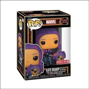 POP! Marvel figure 1212-B Kate Bishop with Lucky the Pizza Dog (Black light)