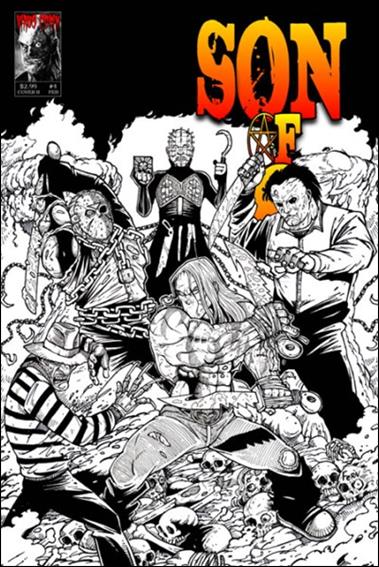 Son of 6 issue 4-B Black & White Cover