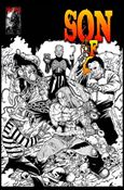 Son of 6 issue 4-B Black & White Cover