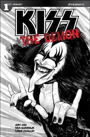KISS: The Demon issue 1-E Kyle Strahm 1:10 Black and White Cover