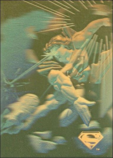 Superman Holo Series (Gold Hologram Parallel Base Set) card 2 Rockets From Fire!