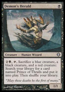 Magic the Gathering: Shards of Alara (Base Set) card 72 Demon's Herald