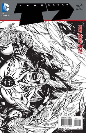Team 7 (2012) issue 4-B 1:25 Black and White Wraparound Cover