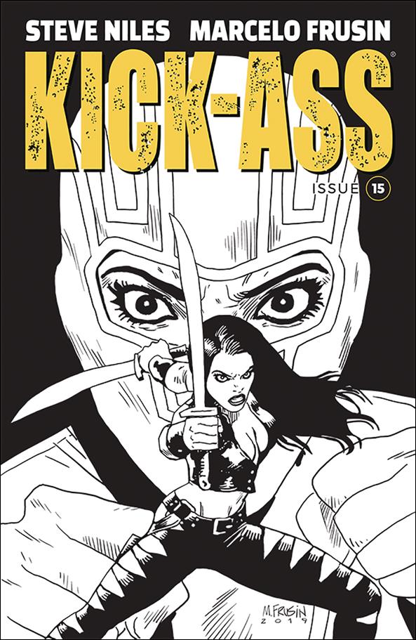 Kick-Ass (2018) issue 15-B Marcelo Frusin Black & White Cover