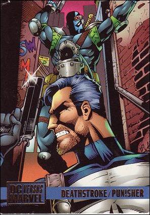DC Versus Marvel / Marvel Versus DC (Base Set) card 58 Deathstroke / Punisher