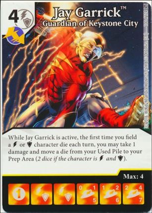 DC Comics Dice Masters Green Arrow and The Flash card 100 Jay Garrick: Guardian of Keystone City 