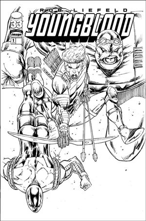 Youngblood (2025) issue 1-B Rob Liefeld B&W Cover
