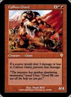 Magic the Gathering: Invasion (Base Set) card 139 Callous Giant
