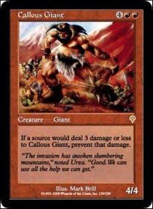 Magic the Gathering: Invasion (Base Set) card 139 Callous Giant