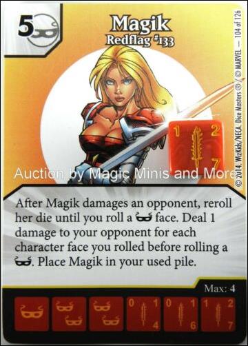 Marvel Dice Masters Uncanny X-Men  card 104 Magik: Red flag #133