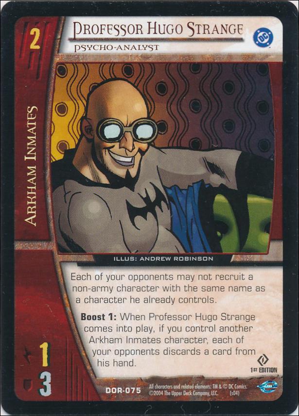 DC Origins: VS System (Base Set) card DOR-075 Professor Hugo Strange (Psycho-Analyst)