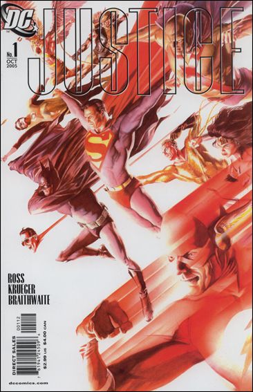 Justice (2005) issue 1-C White Background Heroes Cover (2nd Printing)