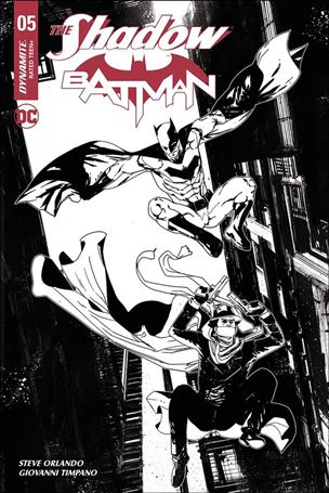Shadow / Batman issue 5-H Robert Carey 1:30 Black and White Cover