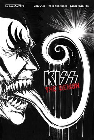 KISS: The Demon issue 2-F B&W Tom Mandrake Cover