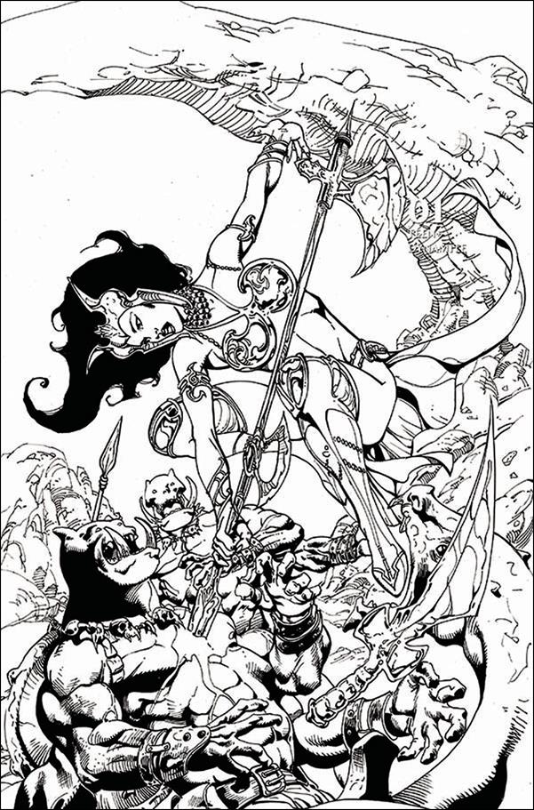 Dejah Thoris (2019) issue 1-J Roberto Castro 1:11 Black and White Virgin Cover