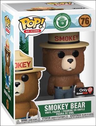 POP! Ad Icons figure 76-B Smokey Bear (Bucket) GameStop Exclusive