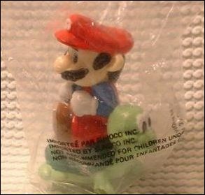 Nintendo Figurines figure 3-C Mario w/turtle (Black Hair) (Sunoco Bag)